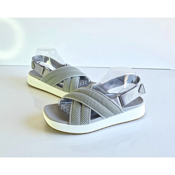 UGG Shoes - UGG Women's Nella Sandals Gray Slingback Sz 9 40 Mesh Platform Criss Cross